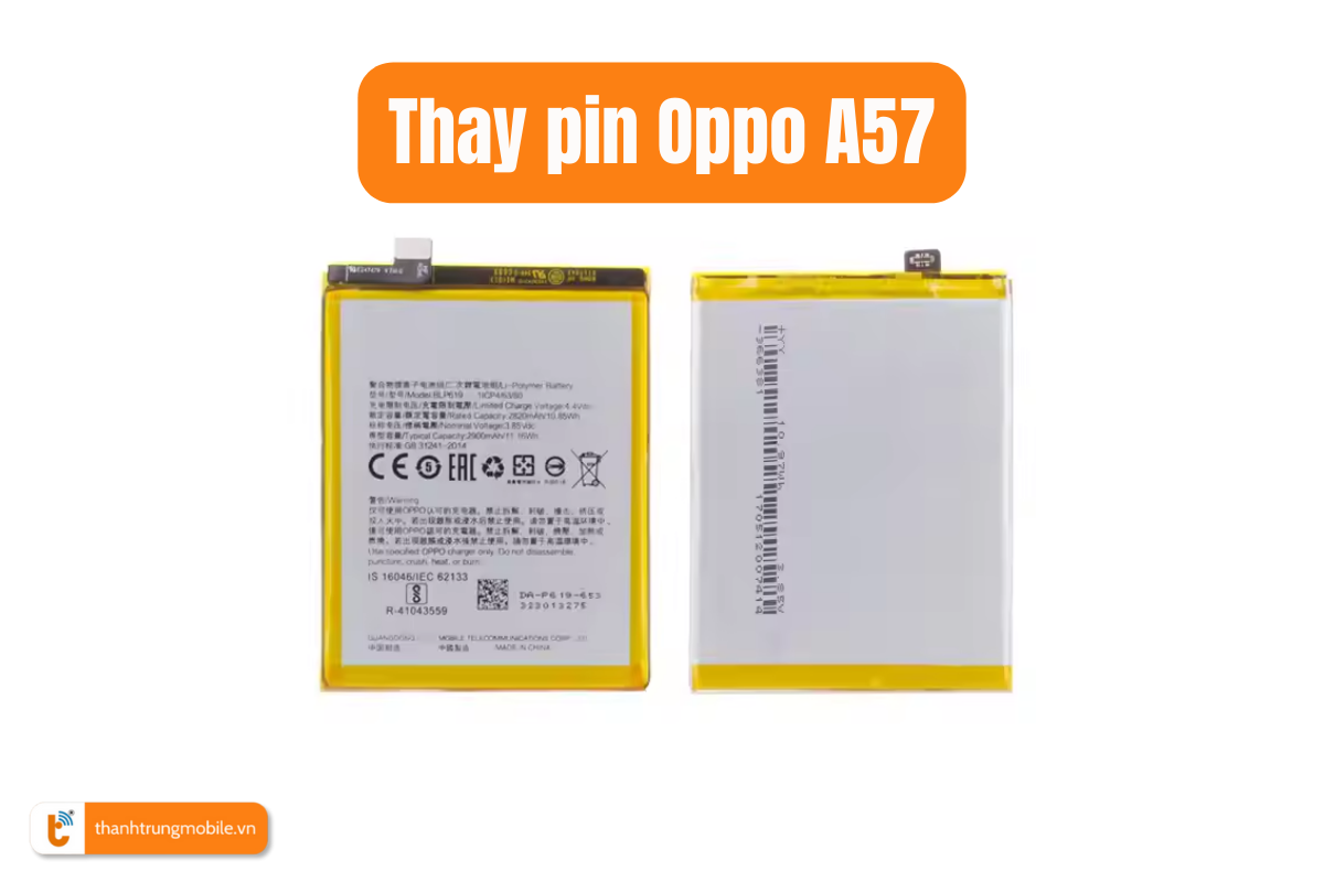 Thay pin Oppo A57