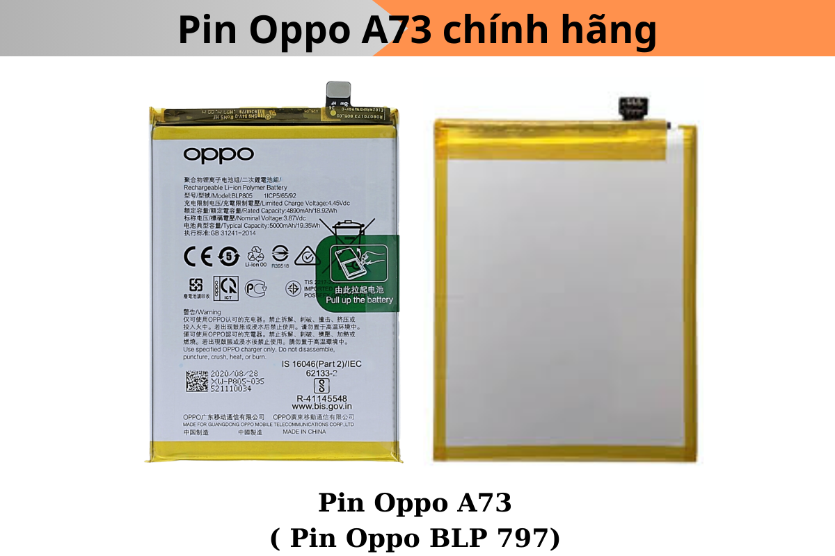 Thay pin Oppo A73 chính hãng