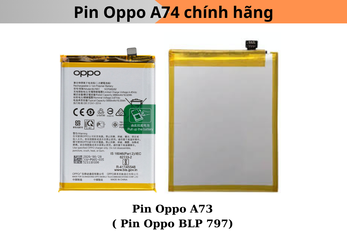 Pin Oppo A74 chính hãng