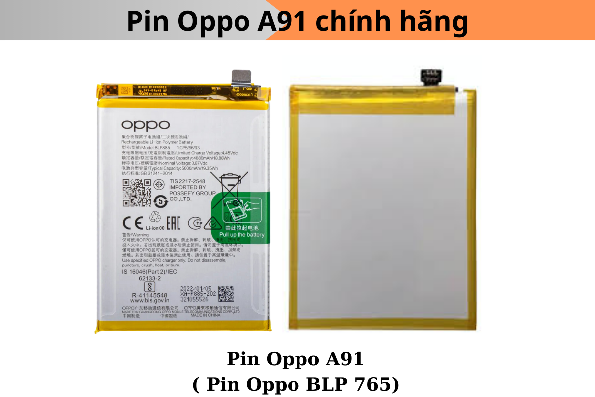 Thay Pin Oppo A91 chính hãng