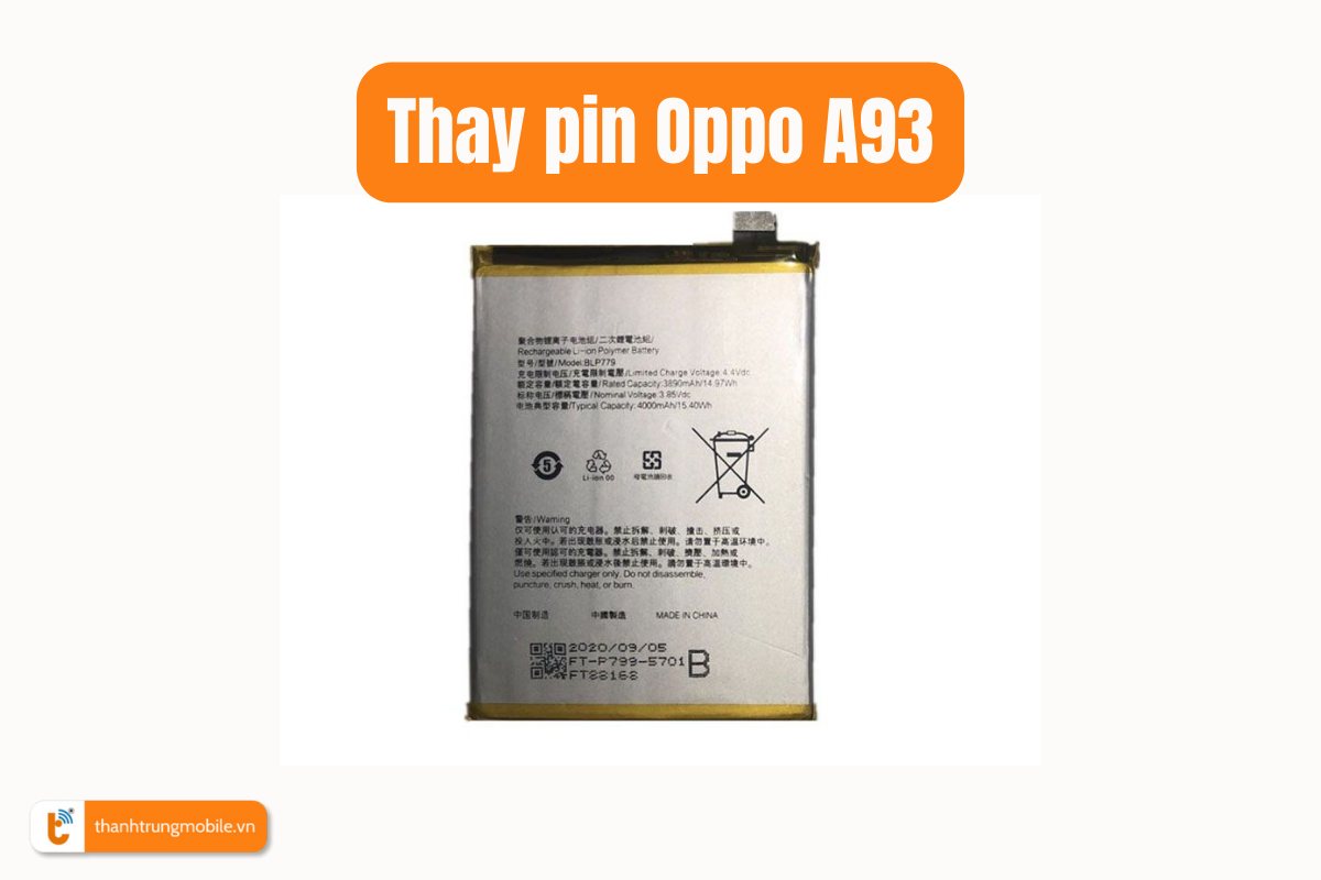 Thay pin Oppo A93