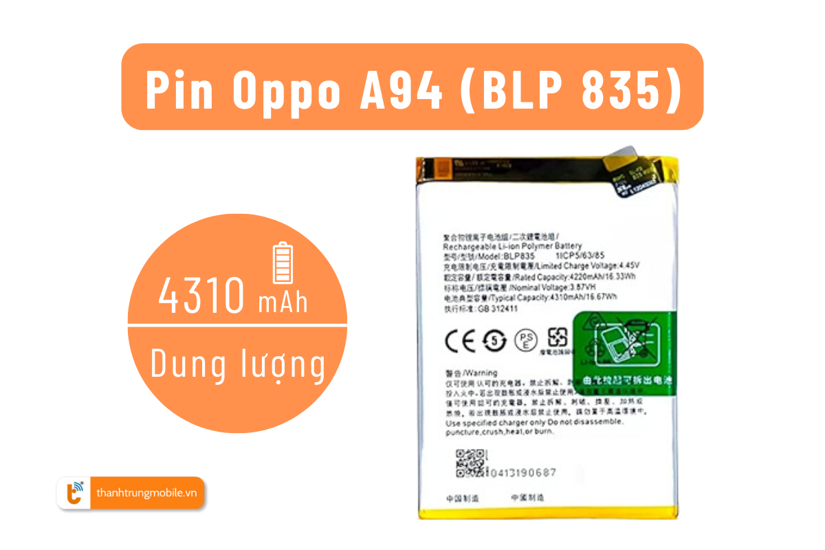 thay pin Oppo BLB835