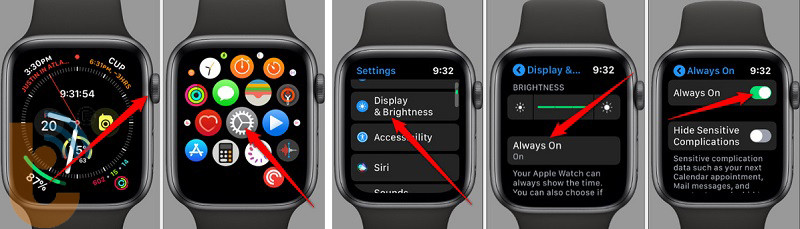 Các bước tắt tính năng Luôn Bật Màn Hình trên Apple Watch