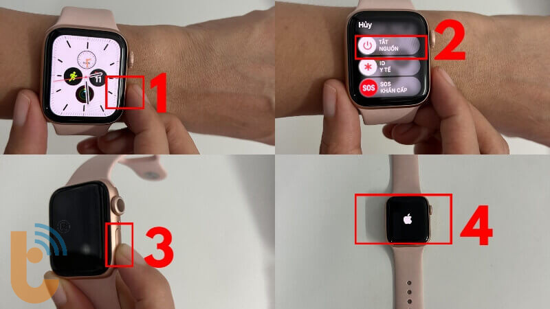 Các bược khởi động lại khởi động lại Apple Watch series 3