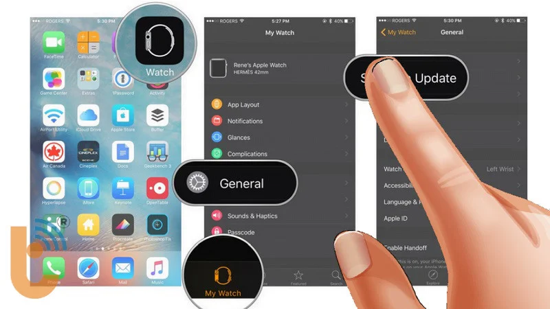 Các bước cập nhật phần mềm Apple Watch