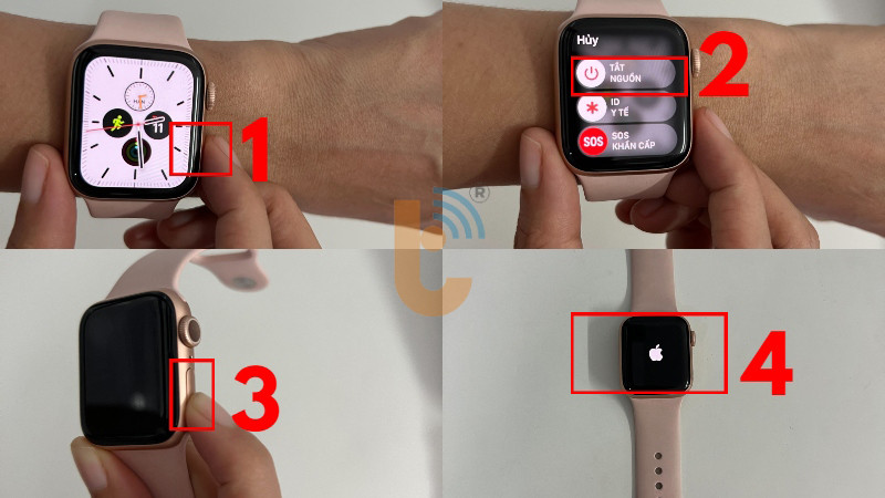 Các bước khởi động lại đồng hồ Apple Watch