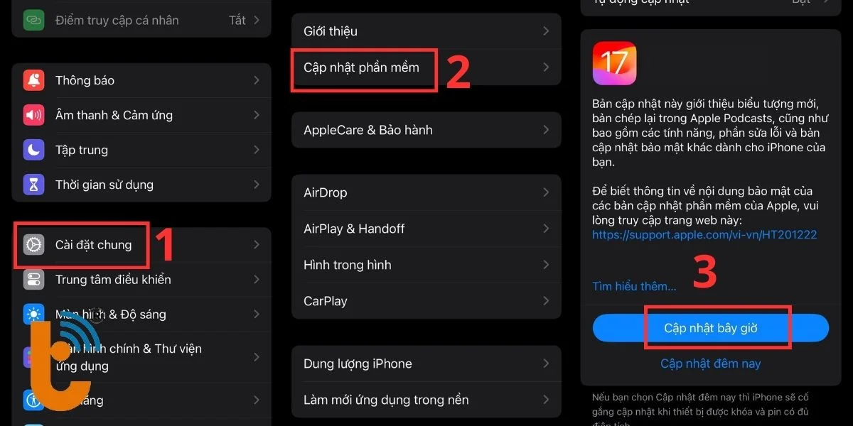 Cập nhật iOS mới nhất cho điện thoại