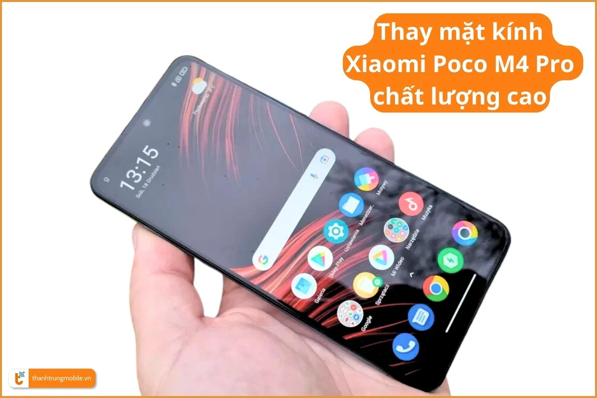 Ép kính Xiaomi Poco M4 Pro chất lượng cao