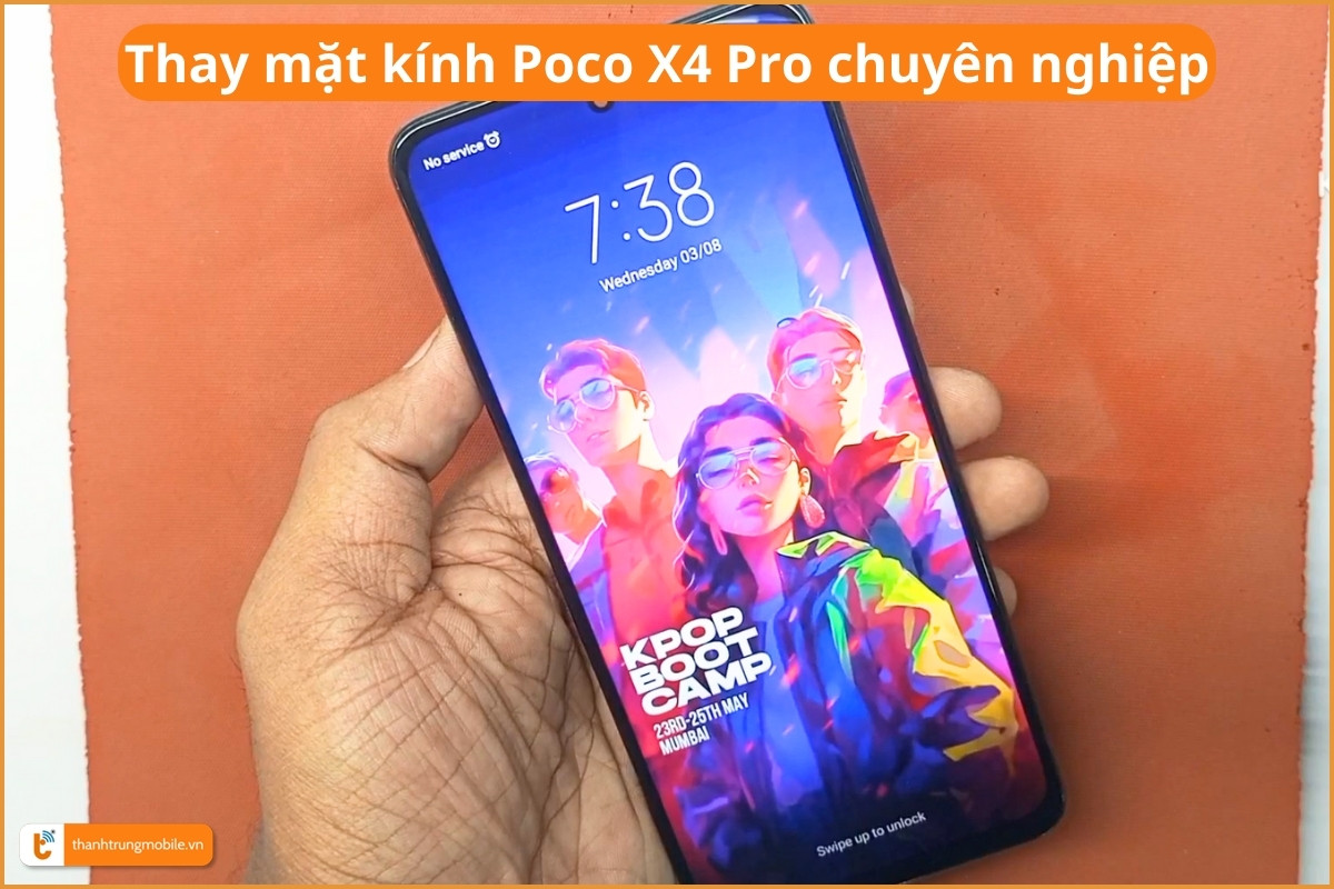 Ép kính Xiaomi Poco X4 Pro chuyên nghiệp