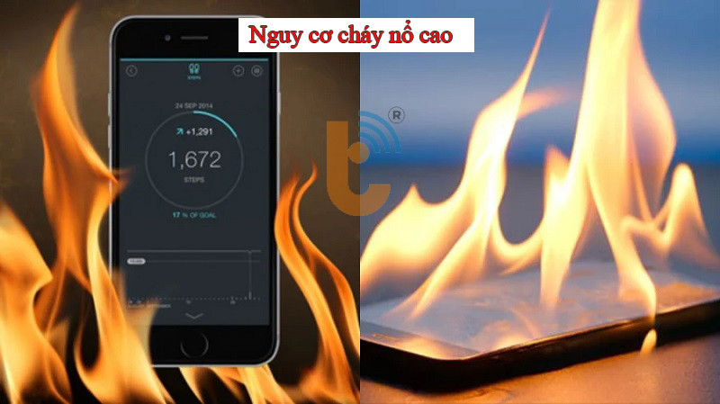 iPhone quá nóng khi sạc rất dễ gây ra tình trạng cháy nổ nguy hiểm