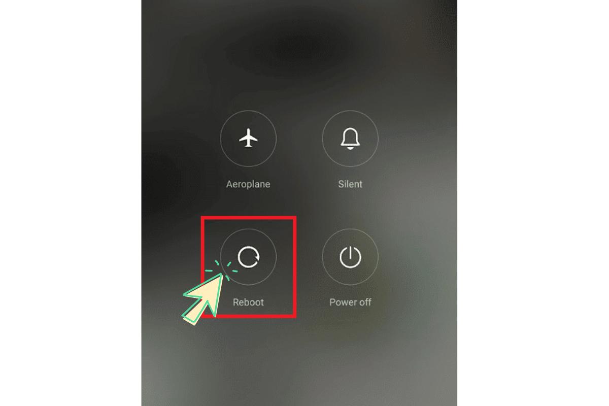 Khởi động lại điện thoại khắc phục lỗi trên Redmi Note 10 Pro