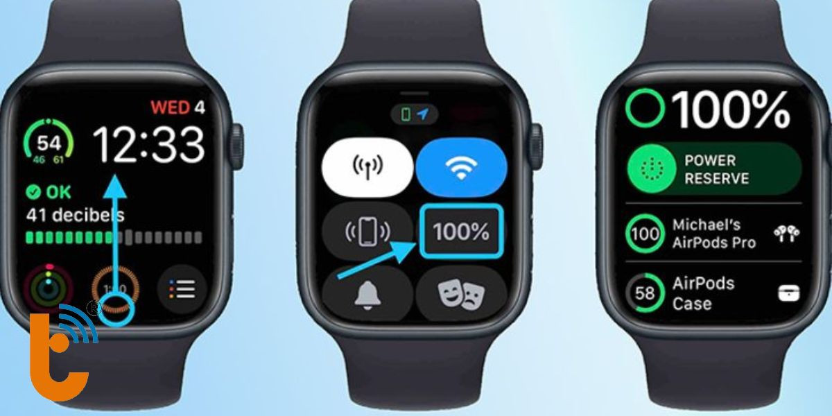 Kiểm tra hiển thị pin trực tiếp trên Apple Watch