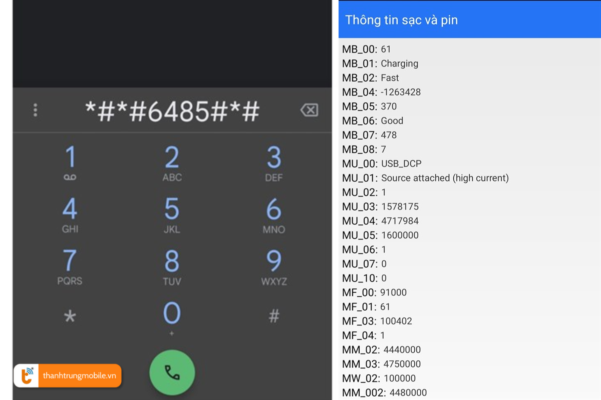 Kiểm tra tình trạng pin điện thoại Xiaomi Mi 10 thông qua mã USSD