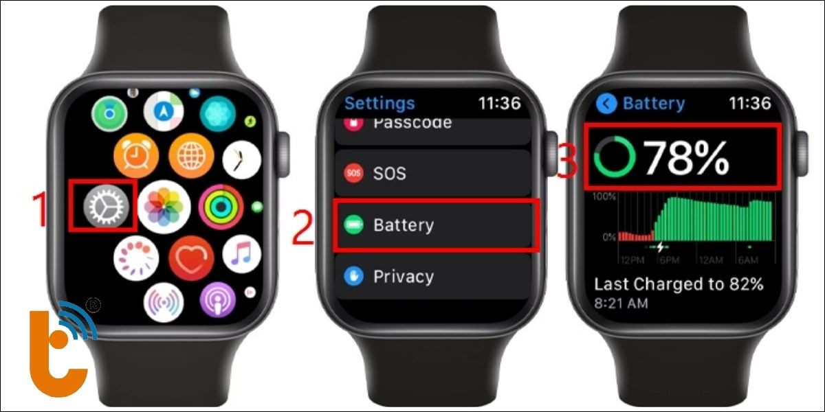Kiểm tra tình trạng pin trên Apple Watch