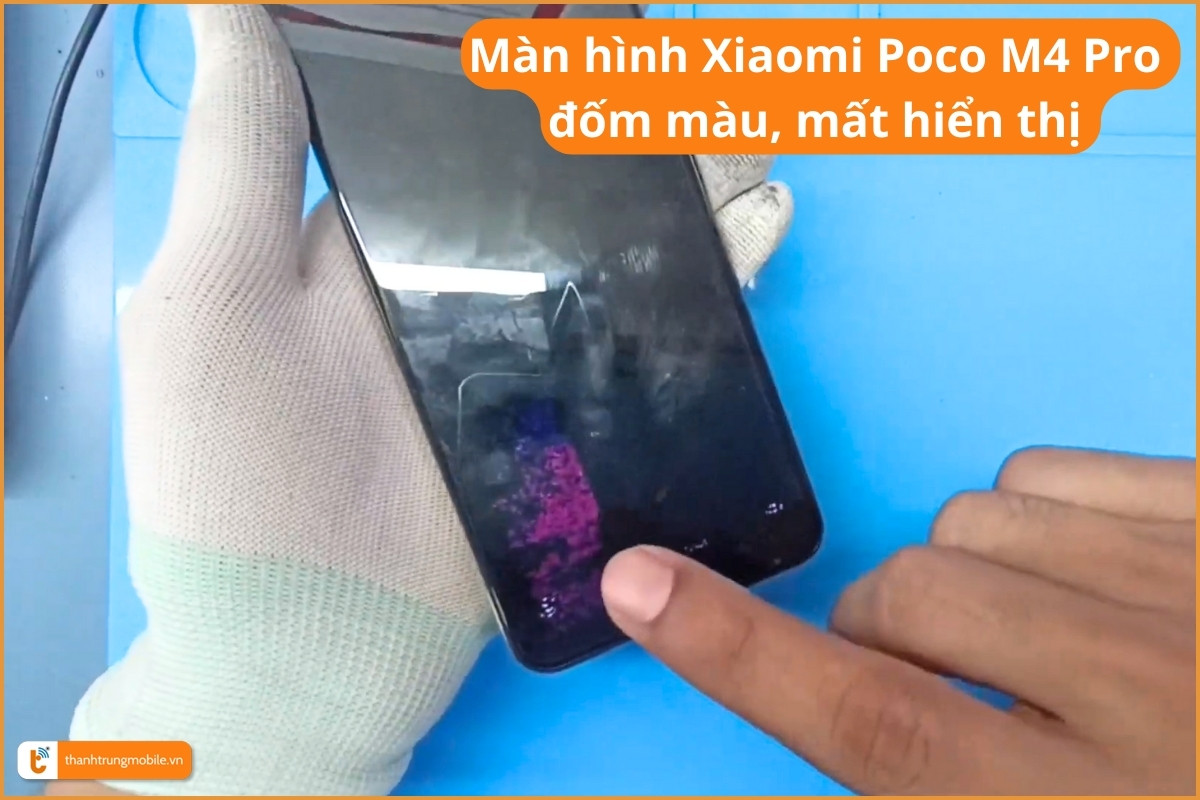 Màn hình Xiaomi Poco M4 Pro bị đốm màu, mất hiển thị