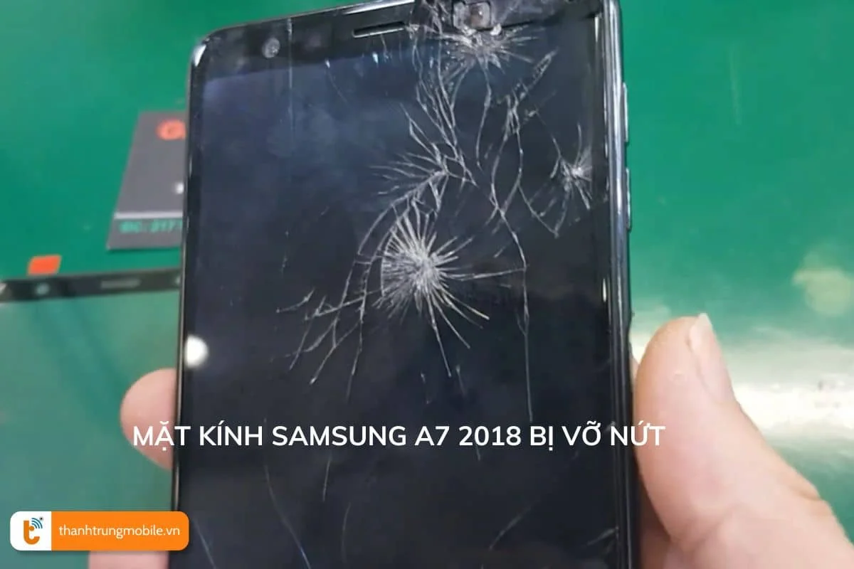 dau hieu mat kinh samsung a7 2018 bi nut vo