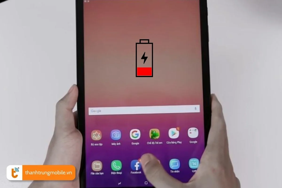 nguyen nhan khien pin samsung tab a 10.5 bi hu hong