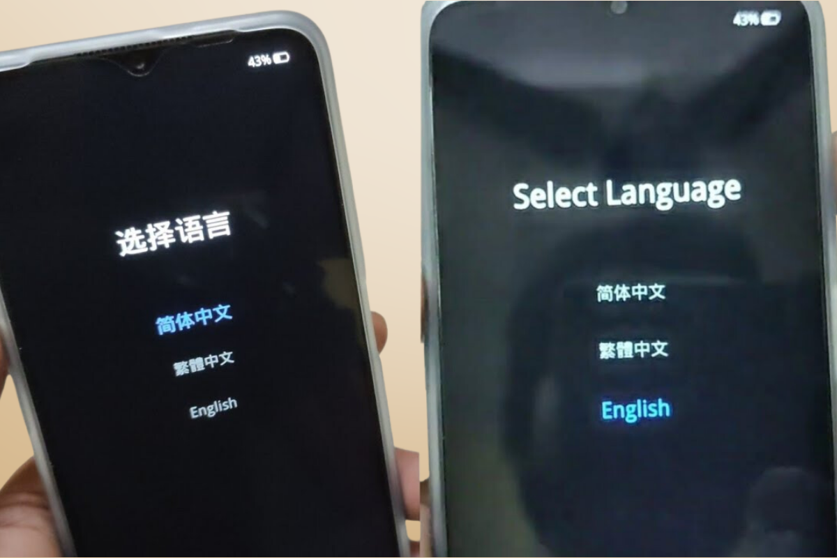 Điện thoại OPPO có thể gặp lỗi Select Language, khiến máy bị dừng ở màn hình lựa chọn ngôn ngữ và không thể khởi động hoàn tất.