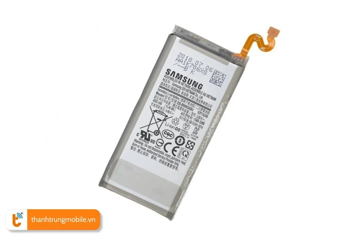 Phân biệt pin chính hãng và pin linh kiện của Samsung Note 9