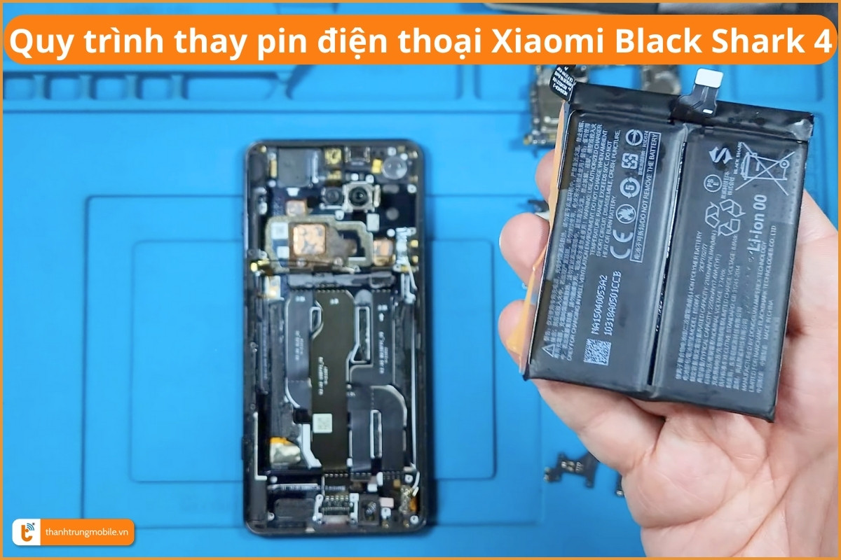 Quy trình thay pin điện thoại Xiaomi Black Shark 4