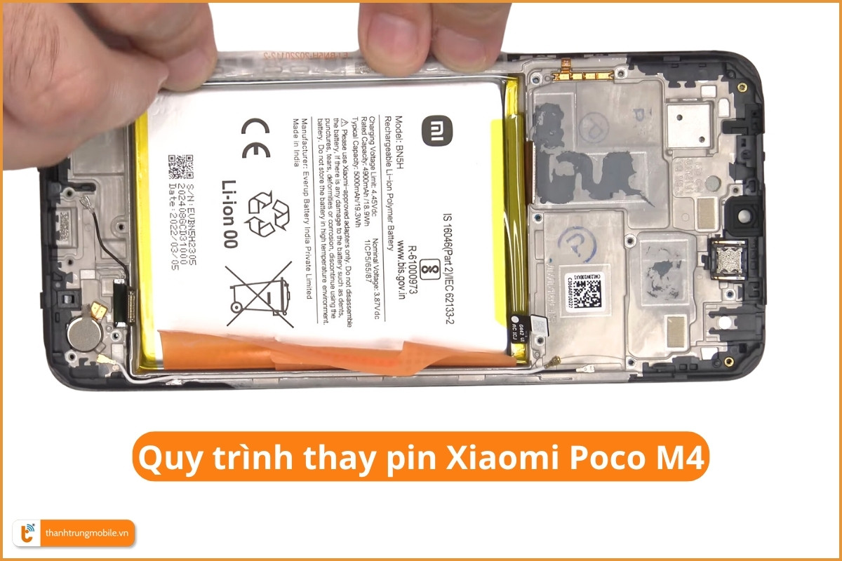 Quy trình thay pin Xiaomi Poco M4