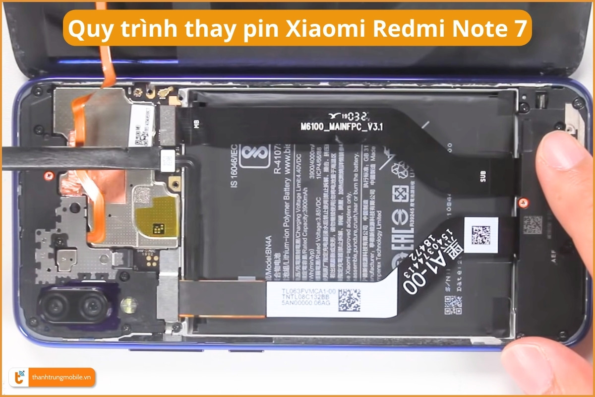 Quy trình thay pin Xiaomi Redmi Note 7