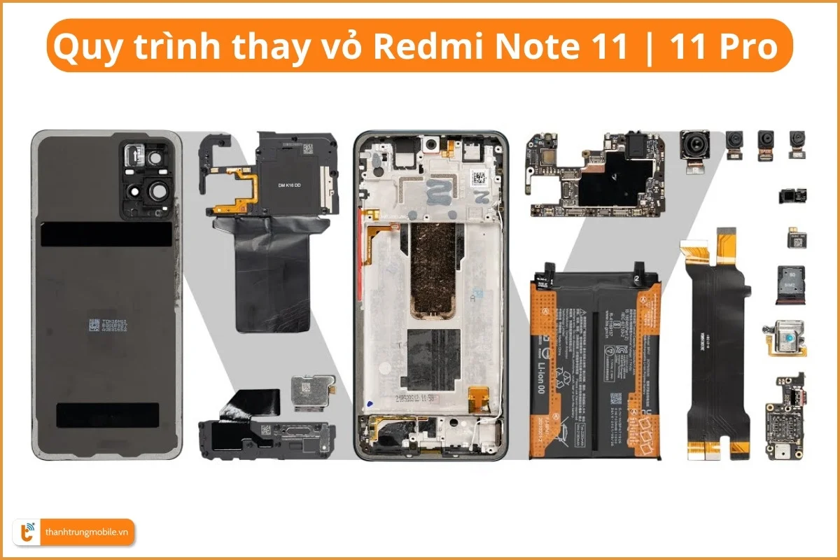 Quy trình thay vỏ Redmi Note 11 _ 11 Pro