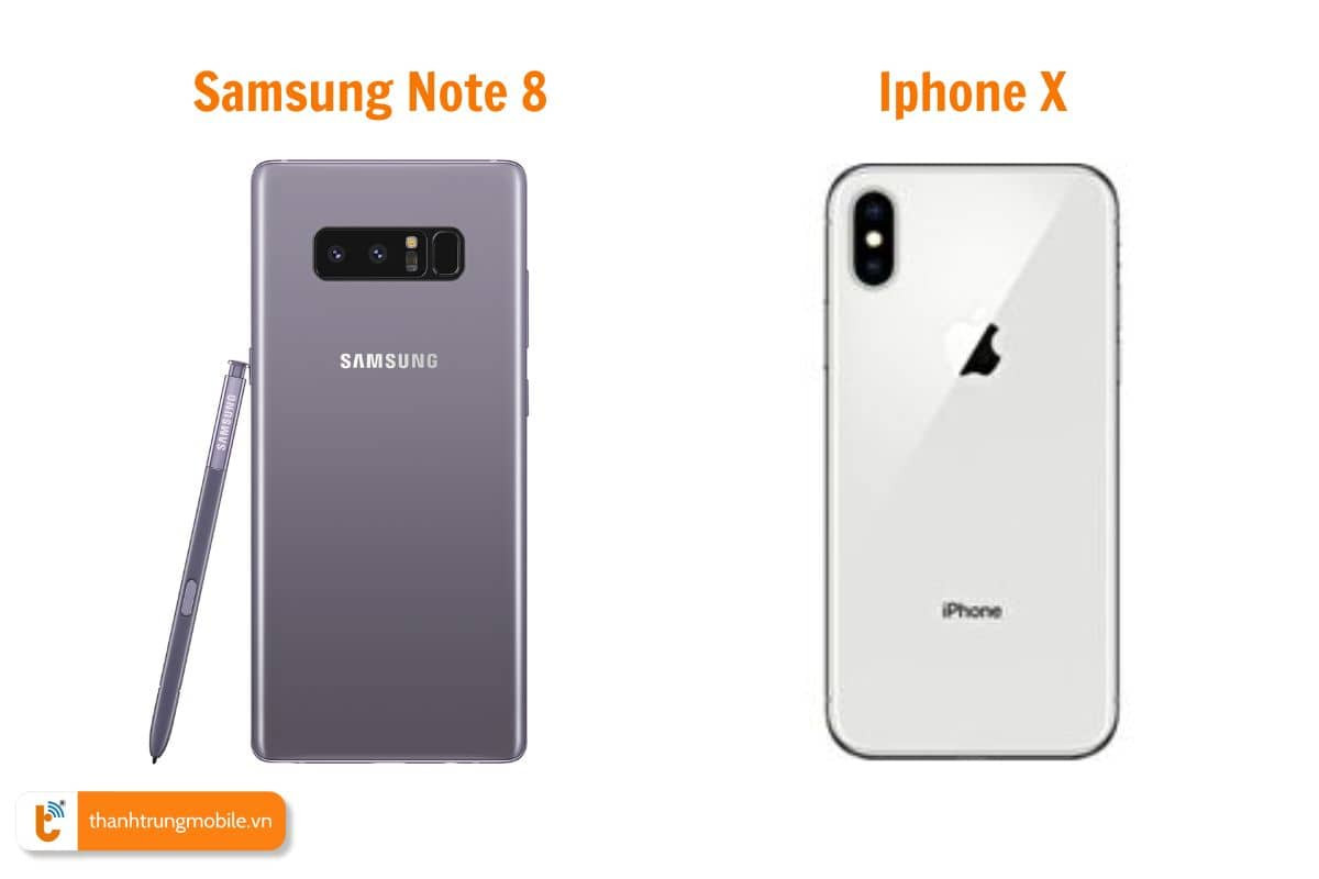 so sanh he thong camera samsung note 8 voi camera iphone x