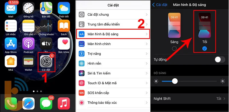 chế độ Dark Mode (Giao diện Tối)