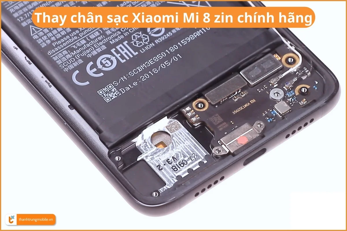 Thay chân sạc Xiaomi Mi 8 zin chính hãng