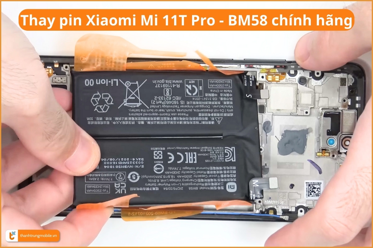 Thay pin Xiaomi Mi 11T Pro - BM58 chính hãng