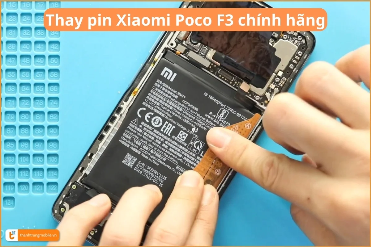 Thay pin Xiaomi Poco F3 chính hãng