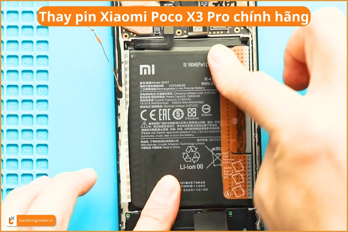 Thay pin Xiaomi Poco X3 Pro chính hãng