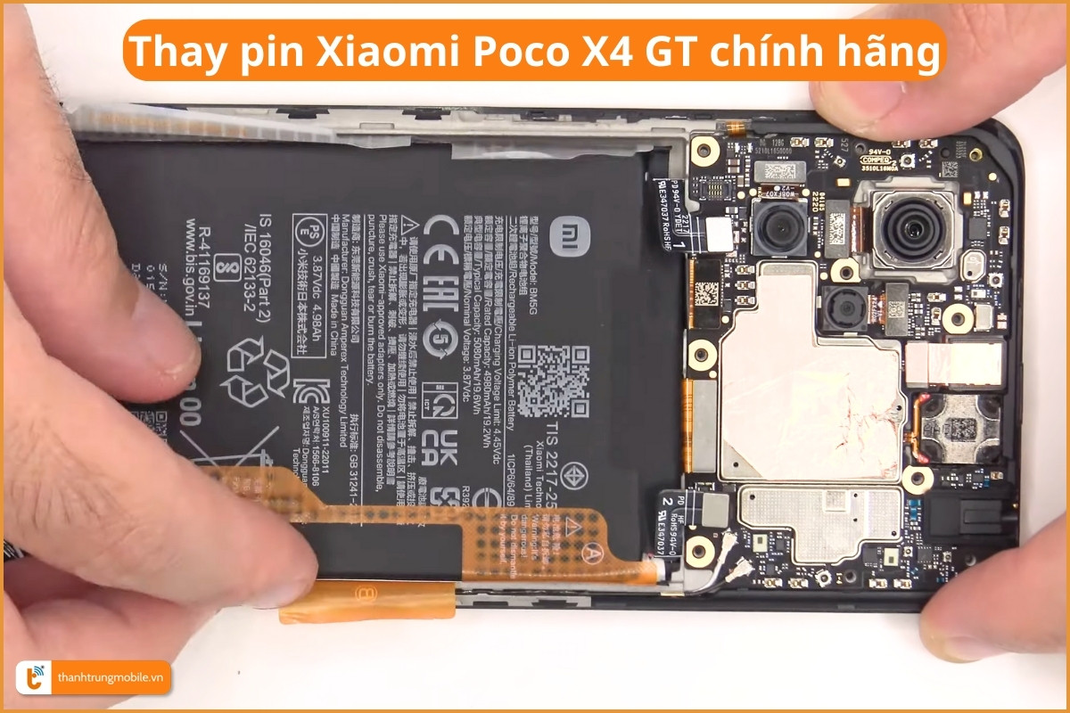 Thay pin Xiaomi Poco X4 GT chính hãng
