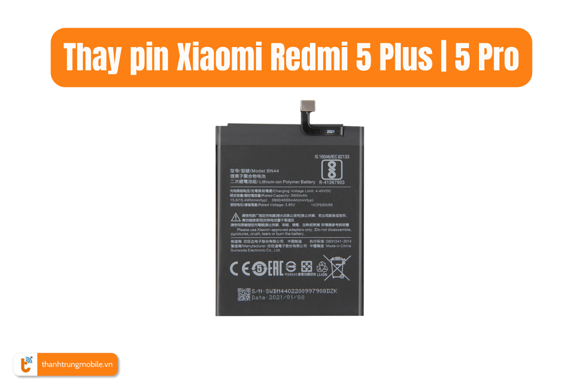 Thay pin Xiaomi Redmi 5 Plus