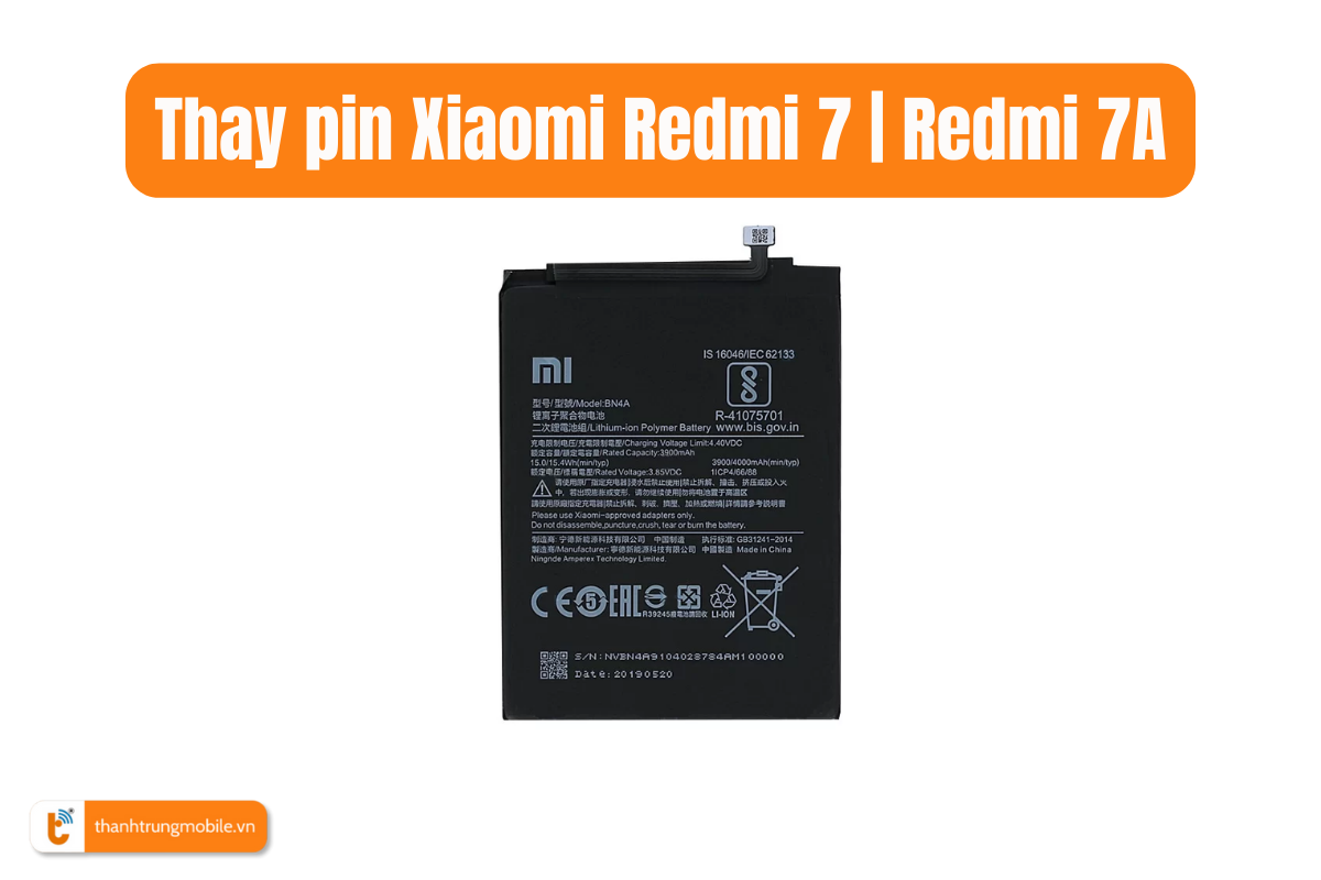 Thay pin Xiaomi Redmi 7