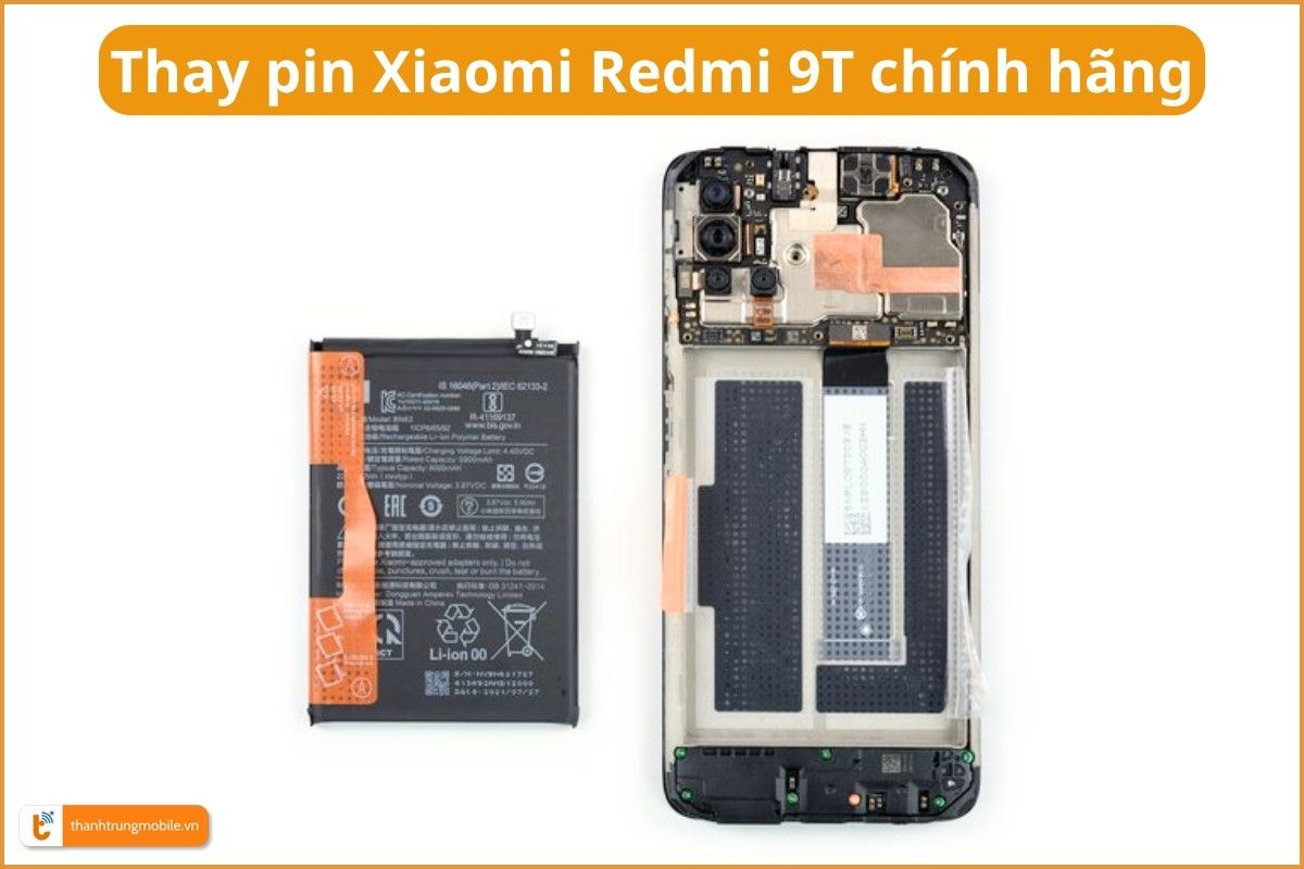 Thay pin Xiaomi Redmi 9T chính hãng
