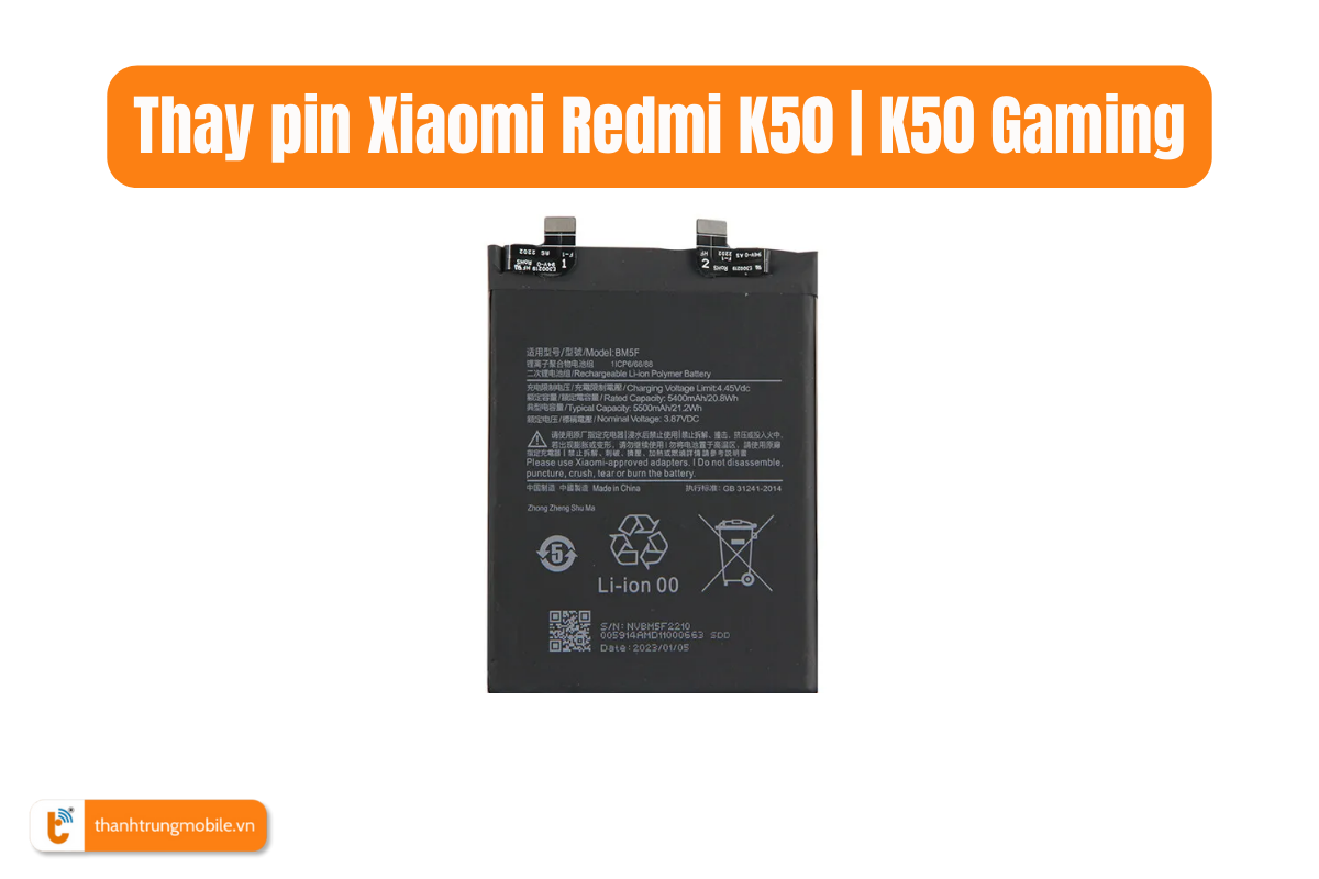Thay pin Xiaomi Redmi K50