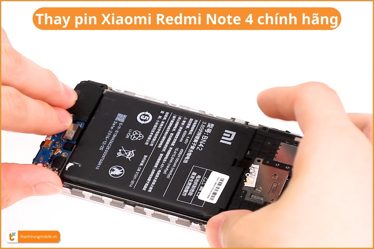 Thay pin Xiaomi Redmi Note 4 chính hãng