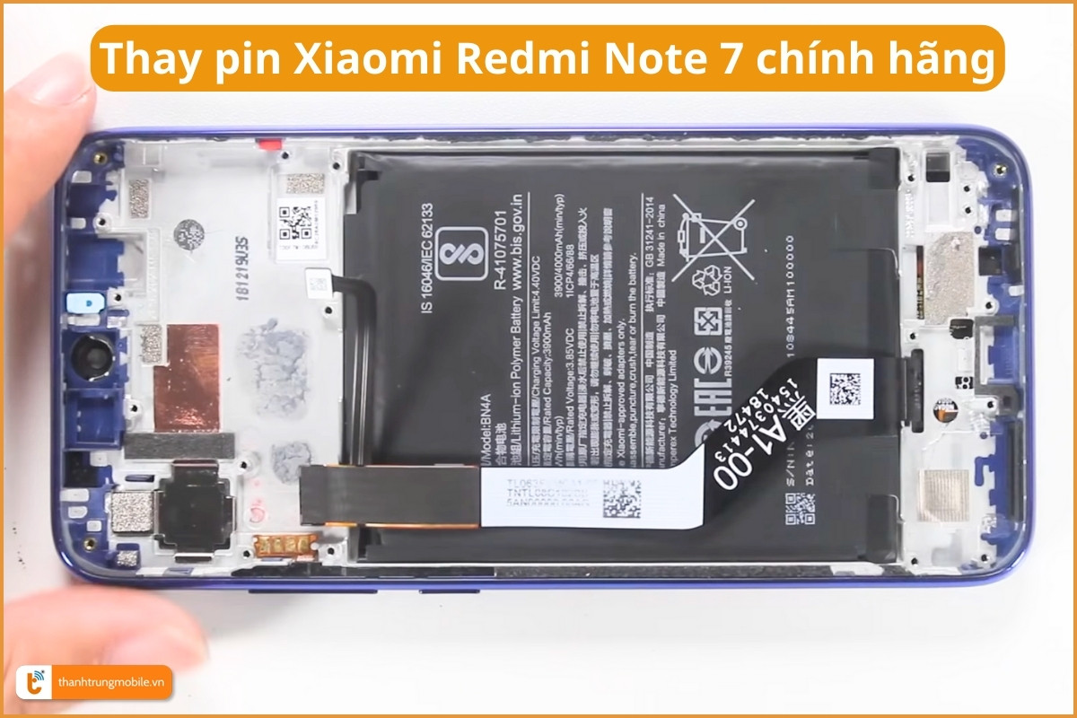 Thay pin Xiaomi Redmi Note 7 chính hãng