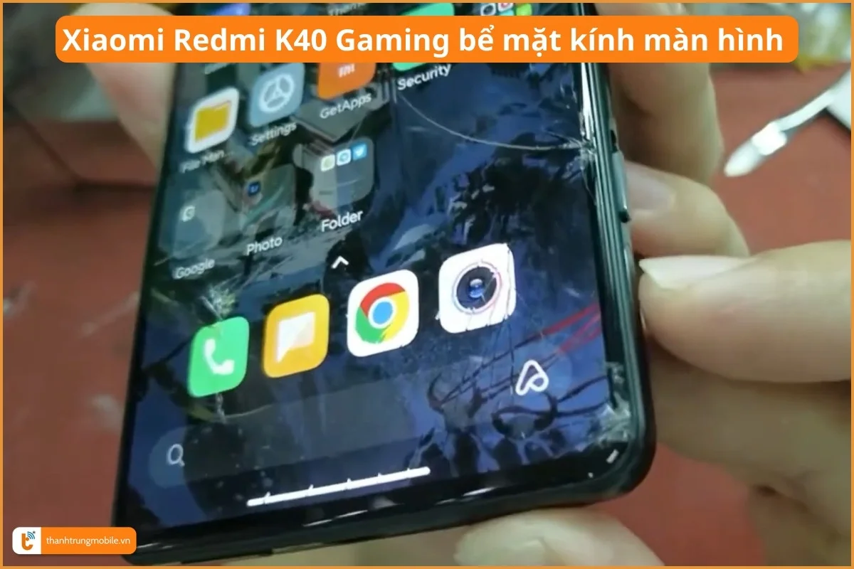 Xiaomi Redmi K40 Gaming bể mặt kính màn hình