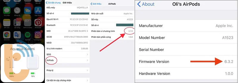 cập nhật phiên bản phần mềm mới nhất cho cả AirPods