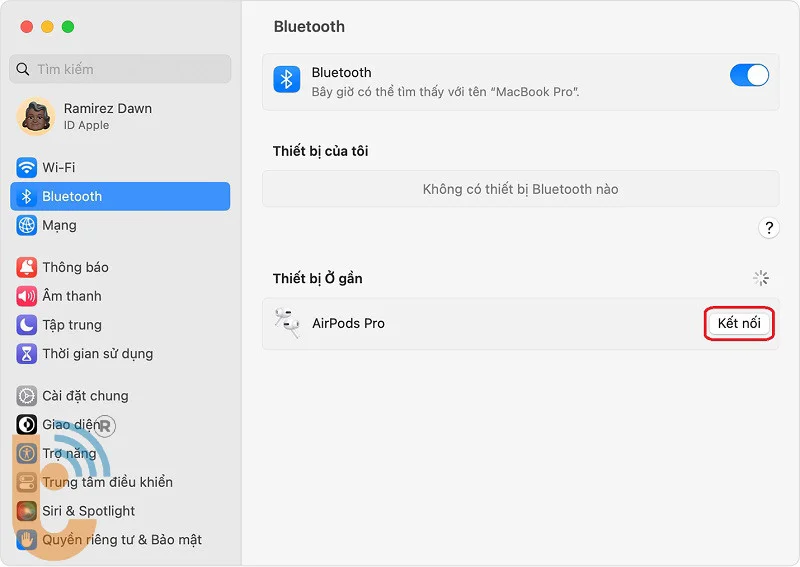 Connect lại Airpods với Macbook