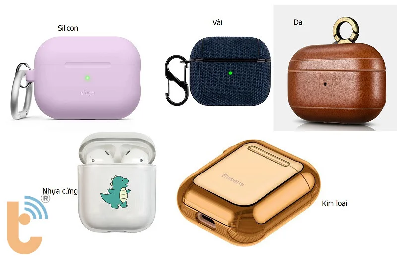 Một số loại case Airpods phổ biến của các hãng thứ ba: