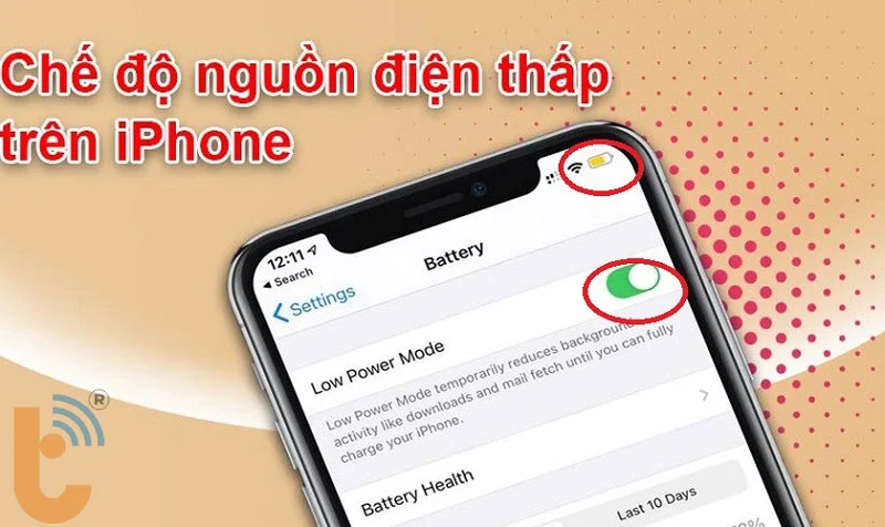 Sử dụng “chế độ nguồn điện thấp” (Low Power Mode) để giảm mức tiêu thụ năng lượng