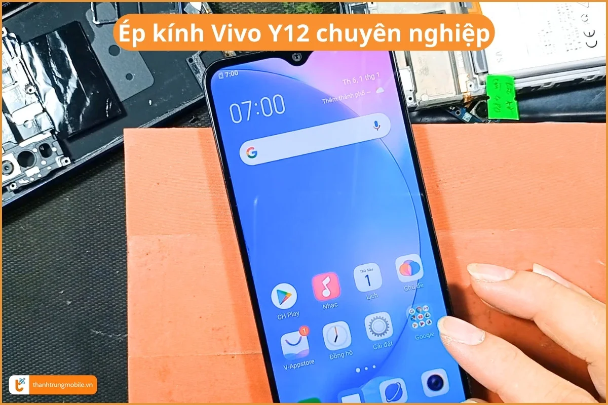 Ép kính Vivo Y12 chuyên nghiệp