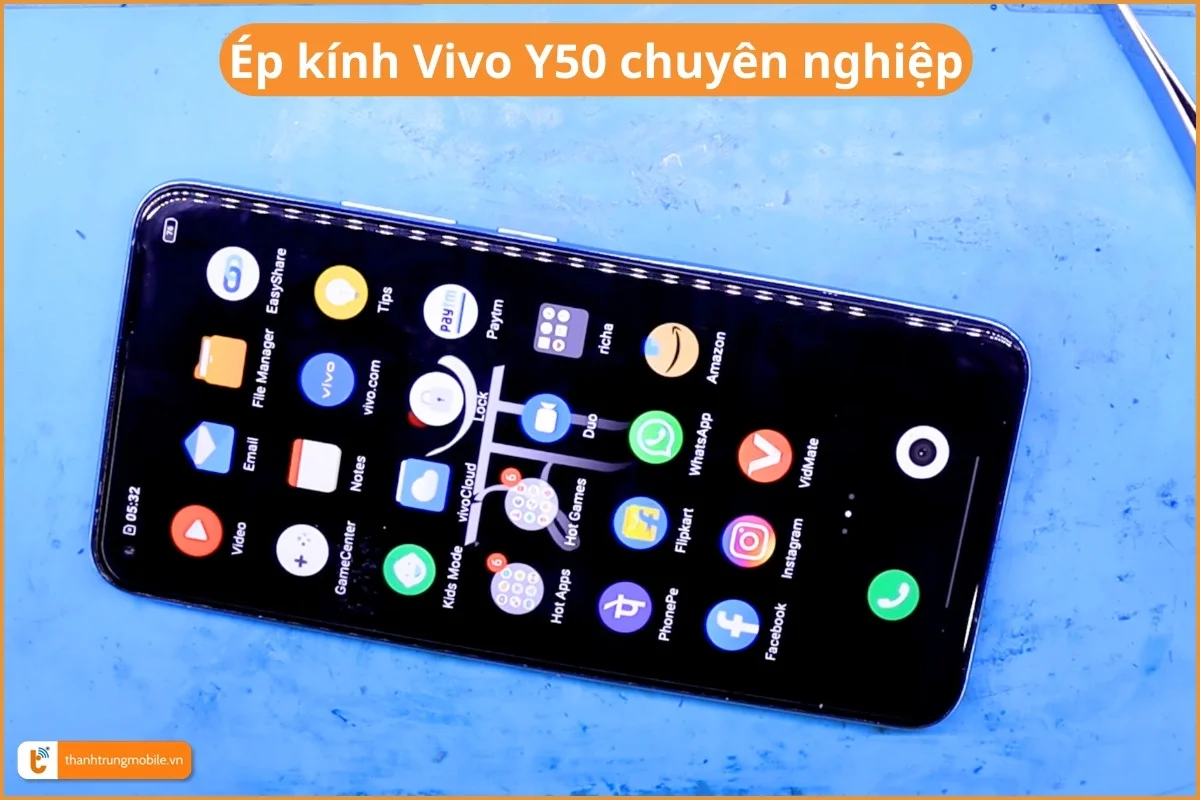 Ép kính Vivo Y50 chuyên nghiệp