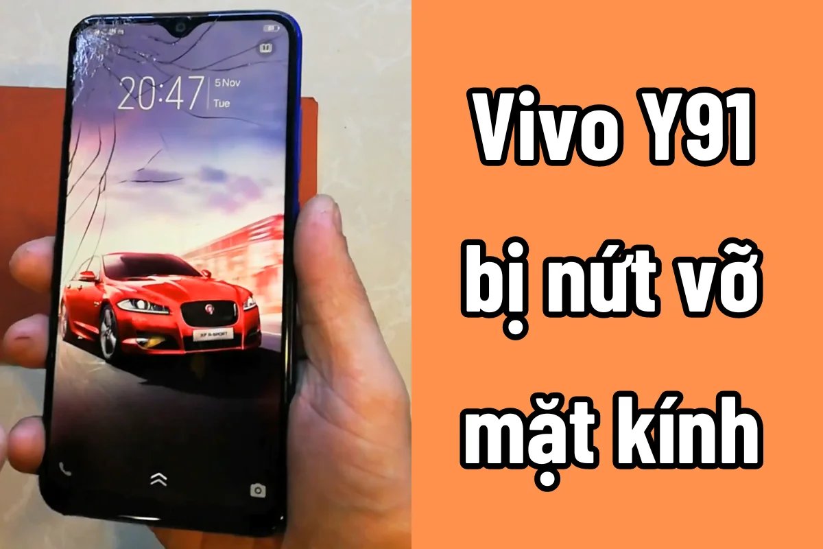 Ép mặt kính Vivo Y91