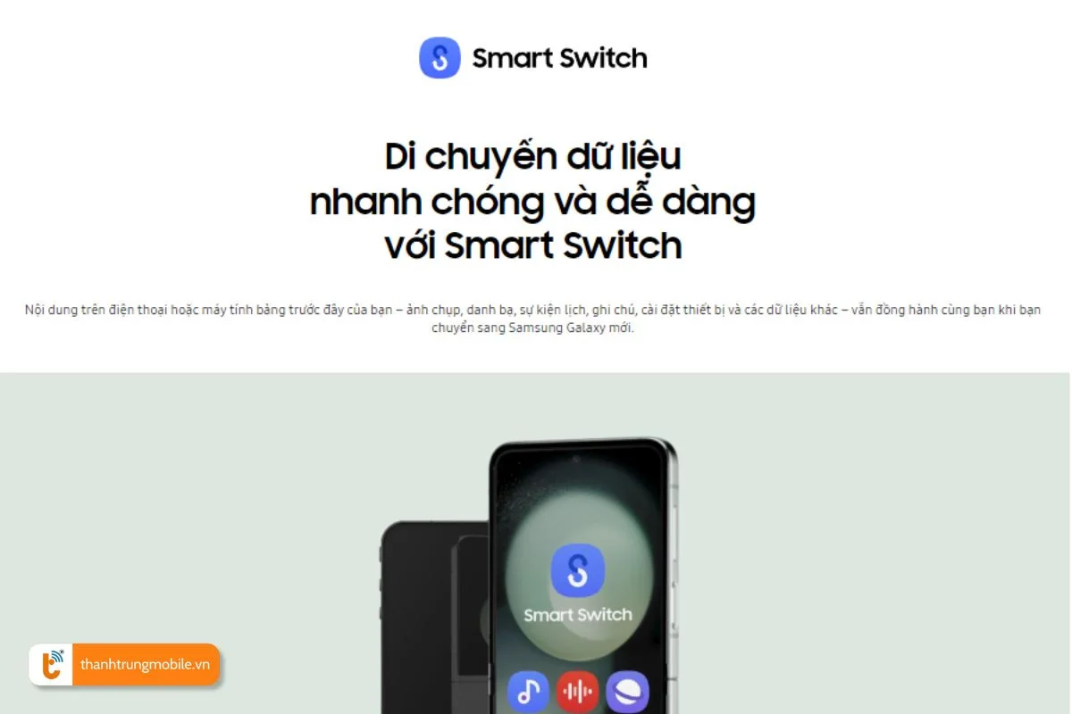 ket noi voi phan mem samsung smart switch