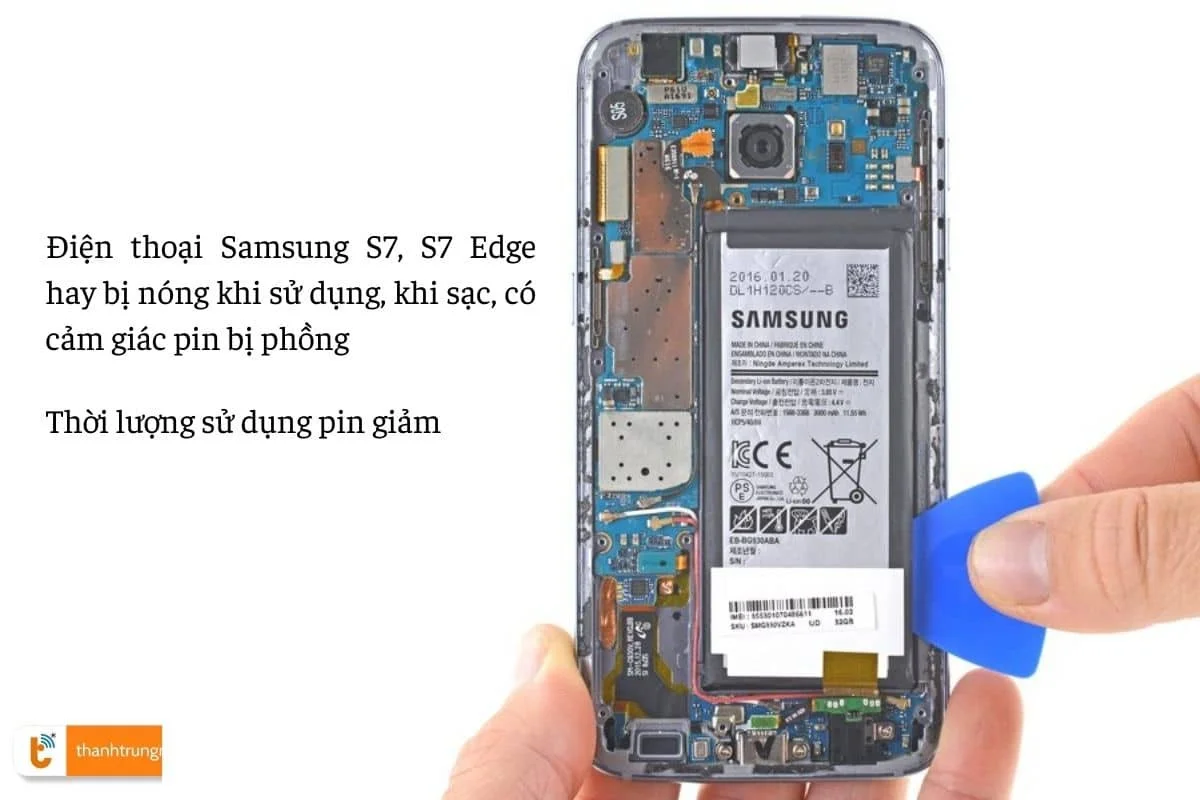 khi nao can thay pin Samsung S7, S7 Edge